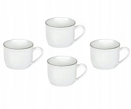 Filiżanki do espresso 4 sztuki Lambert Piana White Rim Grey