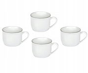 Filiżanki do espresso 4 sztuki Lambert Piana White Rim Grey