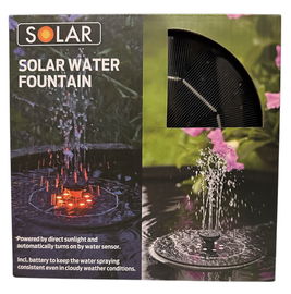 Fontanna Solarna pływająca do oczka wodnego 16cm w zestawie z baterią