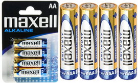 4x Baterie AA Alkaline Maxell LR6 1,5V