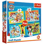 Puzzle 4w1 Psi Patrol Wesoła Ekipa 3+ Trefl 71 elementów