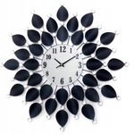 Zegar Ścienny Nowoczesny Design Czarny Metalowy 60 cm