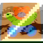 Puzzle Drewniane Edukacyjne Klocki Miś 15Mi