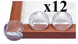 Narożniki ochronne silikonowe 12 szt - bezpieczeństwo dla dziecka