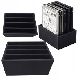 Organizer pudełko na dyski SSD HDD 2.5 cala stojak 4 dyski czarny