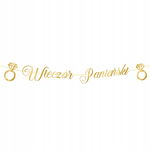 BANER dekoracje na Wieczór PANIEŃSKI ZŁOTY