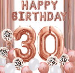 BALONY ZESTAW na trzydziestkę 30 LAT ROSE GOLD