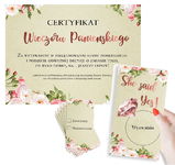 CERTYFIKAT + GRY na Wieczór Panieński BOHO ROS