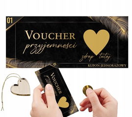KUPONY ZDRAPKI PRZYJEMNOŚCI miłości prezent na walentynki święta x 12