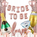 Balony BRIDE TO BE na wieczór PANIEŃSKI GOLD ROSE