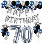 BALONY ZESTAW urodzinowy cyfra 70 LAT urodziny
