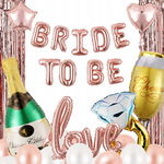 Balony BRIDE TO BE na wieczór PANIEŃSKI GOLD ROSE
