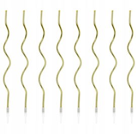 Świeczki urodzinowe PIKERY ZŁOTE wysokie 14 cm XL