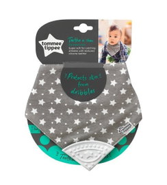Śliniak bandana z gryzakiem 3m+ Tommee Tippee
