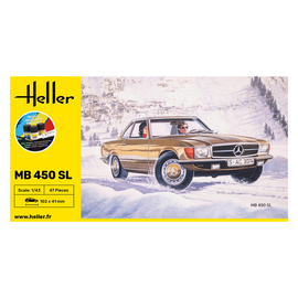 Zostań mistrzem sklejania z modelem Mercedes Benz 450SL w skali 1:43! Heller