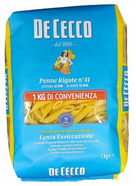 DE CECCO włoski makaron Penne Rigate No41 - 1kg