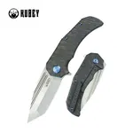 Nóż składany Kubey Bravo One Tanto Flame Titanium, Satin M390 by Mikke