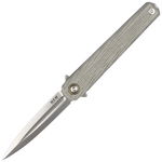 Nóż składany MKM Flame Light Dagger Green Micarta, Stonewashed M390 by
