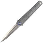 Nóż składany MKM Flame Light Dagger Black Micarta, Stonewashed M390 by