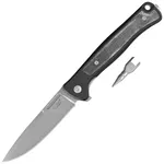 Nóż składany LionSteel Skinny Black Aluminium/Black Canvas Micarta, St
