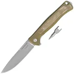 Nóż składany LionSteel Skinny Green Aluminium/Green Canvas Micarta, St