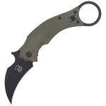 Nóż składany FOX Karambit Black Bird by Bastinelli G10 OD Green, Black