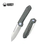 Nóż składany Kubey Royal Flamed Titanium, Sandblasted M390 by Colin Ma