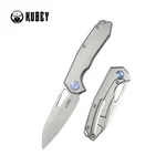 Nóż składany Kubey Vagrant Gray Titanium, Beadblasted CPM S35VN by Mak