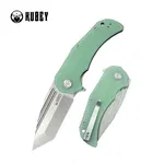 Nóż składany Kubey Bravo One Tanto Jade G10, Beadblasted AUS-10 by Mik