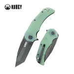 Nóż składany Kubey Bravo One Tanto Jade G10, Blackwashed AUS-10 by Mik
