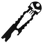 MultiTool Barbaric Skull Tool Card, Black Stainess Steel (39042)