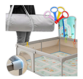 Kojec Dla Dzieci 150x180 Suchy Basen 180x150 Mata Piłki Uchwyty Kosz