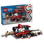 LEGO City F1 Pit stop i mechanicy z bolidem Ferrari 60443