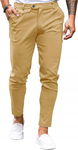 Spodnie męskie chino Khaki slim fit