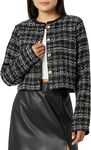 Krótka kurtka Boucle-Jacke Drop Damen Aida czarno biała