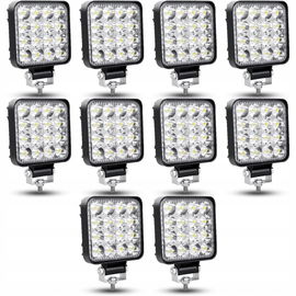 RIGIDON Zestaw 10 reflektorów LED 48W 3,3" IP67 - 12/24V, 6000K