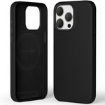 MOFT Magnetyczne etui do iPhone 15 Pro, wegańska skóra Jet Black