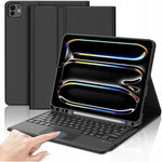 JADEMALL Etui z klawiaturą AZERTY i gładzikiem do iPada Pro 13 M4 2024