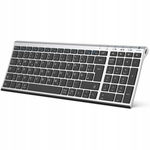 iClever BK10 Klawiatura Bluetooth 3w1 ultracienka, ergonomiczna, QWERTZ