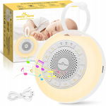 Easy@Home White Noise Machine - Przenośna Pomoc w Zasypianiu z Lampką Nocną