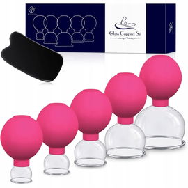 Zestaw 5 Szklanek do Baniek z Prawdziwego Szkła + Skrobak Powięziowy