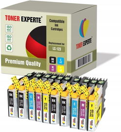 Toner Expert LC123 XL Zestaw 12 kompatybilnych wkładów do drukarek Brother