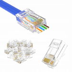 VCE Pozłacane złącze RJ45 Cat6 - 50 sztuk - Wtyczki sieciowe Ethernet