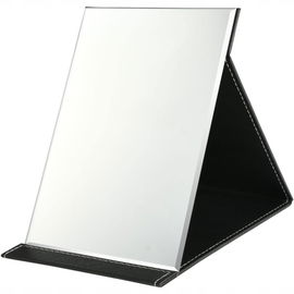 OSDUE Składane lusterko stołowe z ekoskóry 18 × 26 cm - elegancja