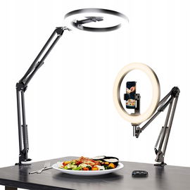 LUXSURE Lampa Pierścieniowa do Selfie 3 Kolory Światła 10 Poziomów Jasności