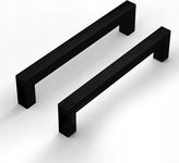 LONTAN Czarne Uchwyty Meblowe 128 mm - Stal Nierdzewna, Mat