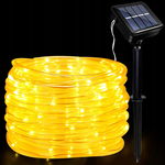 JIMACRO Solarne Lampy Linowe LED 12m 100 LED IP65 8 Trybów Ogrodowe