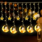 Herefun 3,5 m LED Łańcuch Ramadan z Księżycami i Gwiazdami - 8 Trybów