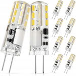 DiCUNO Żarówki LED G4 1,2W, zimna biel 6000K, zestaw 10 sztuk