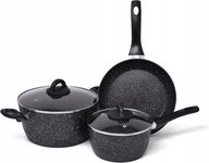 Oeji's Kitchen Zestaw 3 patelni indukcyjnych aluminiowych z powłoką nostick